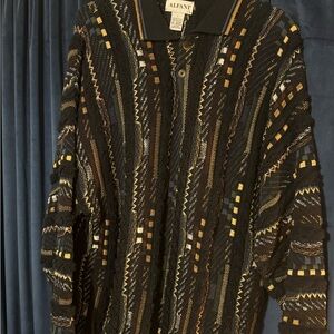 Alfani Black and Brown Knit pullover sweater VINTAGE